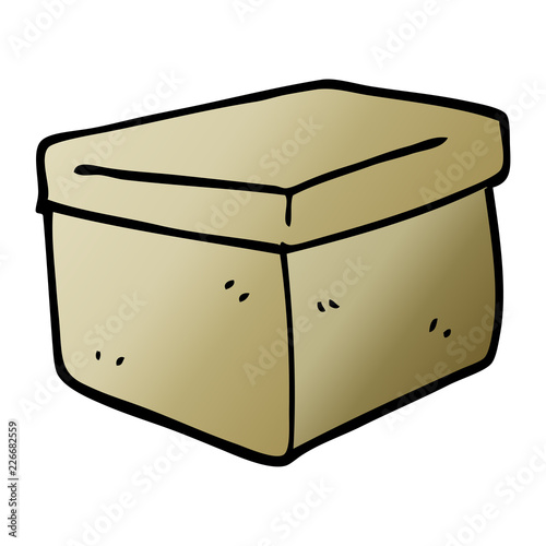 cartoon doodle filing box