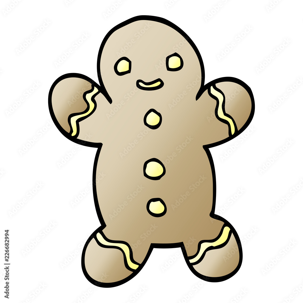 Fototapeta premium cartoon doodle christmas gingerbread