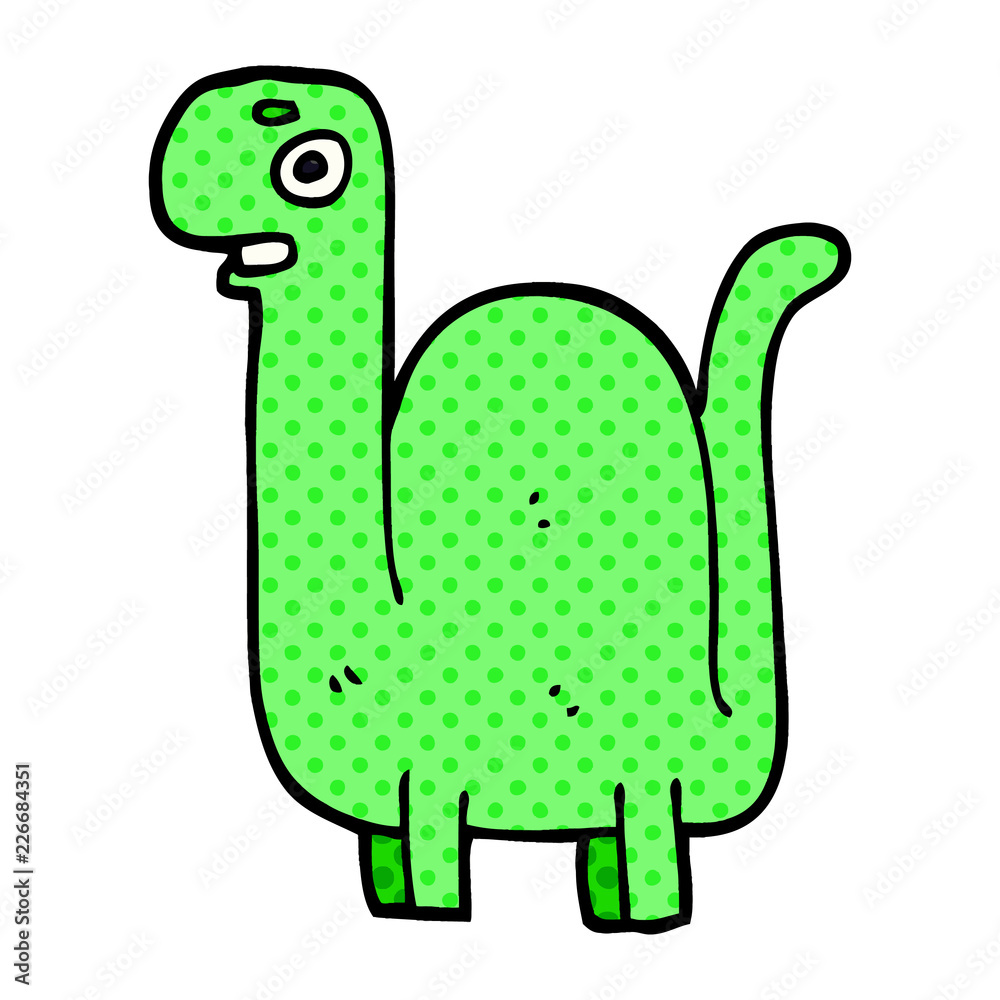 Naklejka premium cartoon doodle prehistoric dinosaur