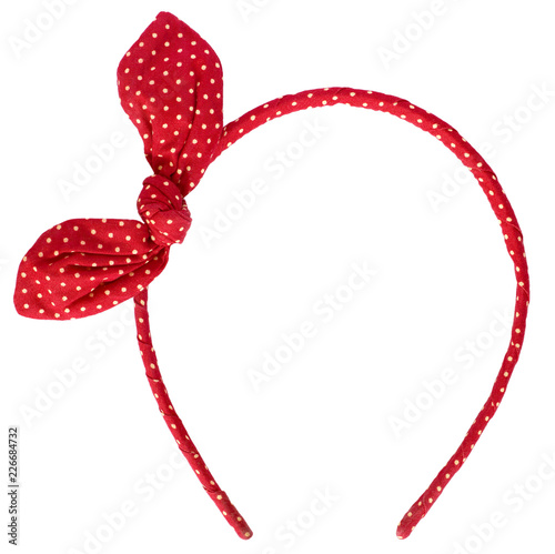 Canvas Print red headband isolated on white background