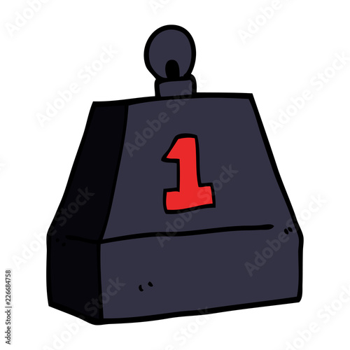 cartoon doodle one ton