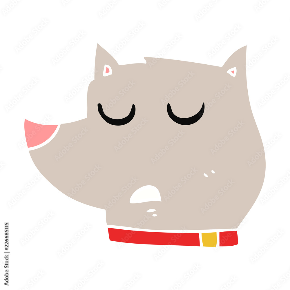 flat color illustration of a cartoon dog flat color illustration of a cartoon dog