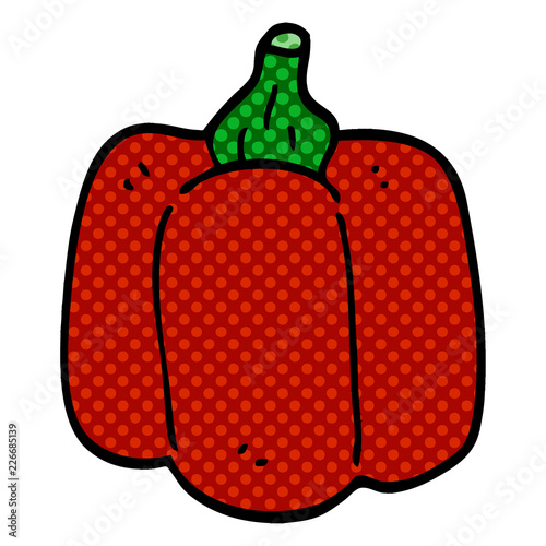 cartoon doodle organic pepper