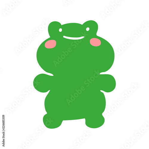 funny cartoon doodle frog