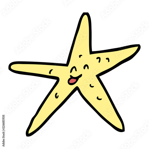 cartoon doodle star fish