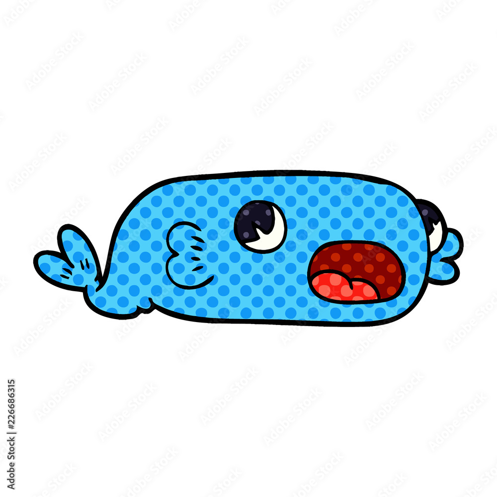 Fototapeta premium cartoon doodle of a fish