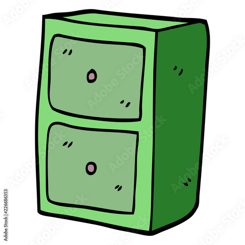 cartoon doodle filing cabinet