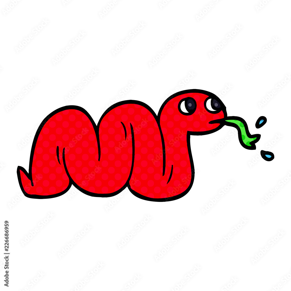 Naklejka premium cartoon doodle snake