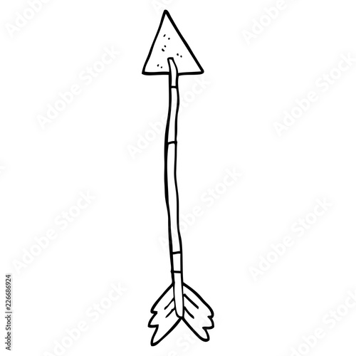 line drawing cartoon old arrow