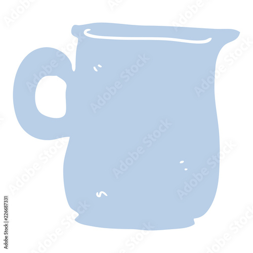 flat color illustration of a cartoon milk jug