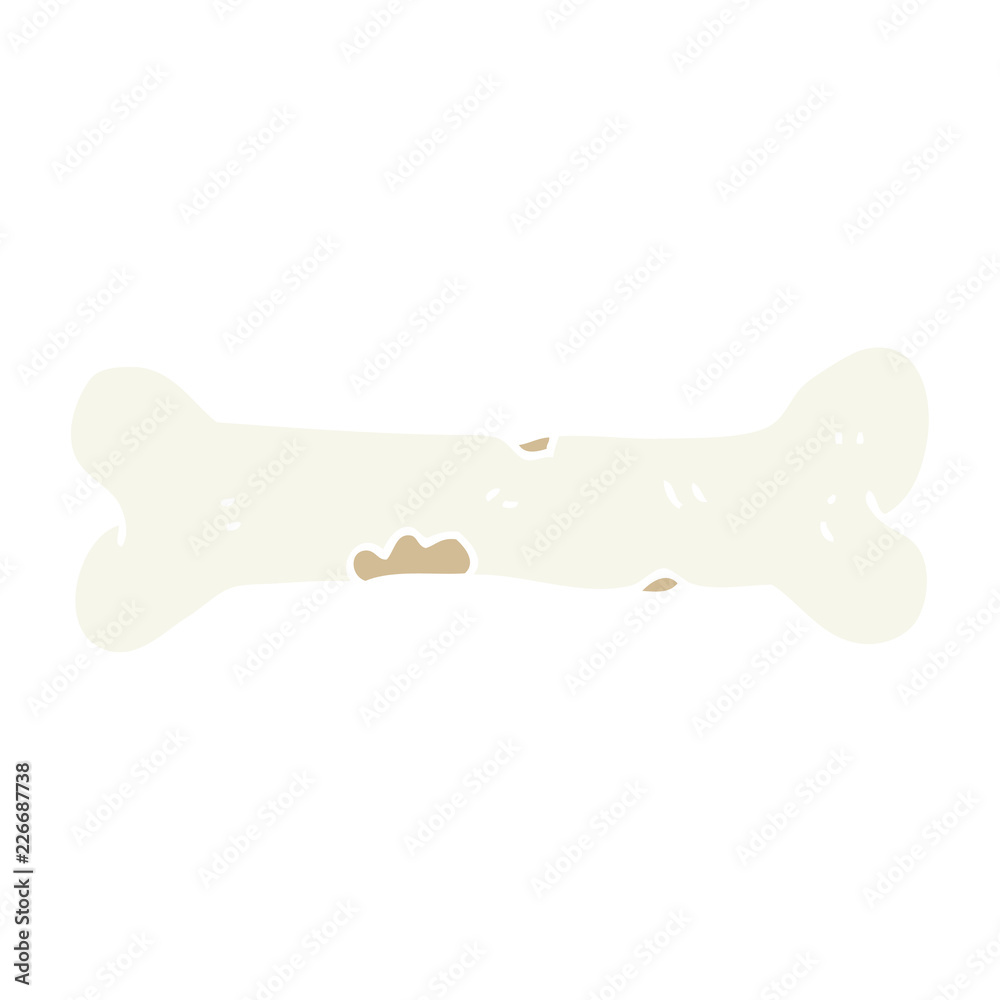 flat color style cartoon bone flat color style cartoon bone