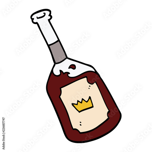 cartoon doodle alcoholic drink