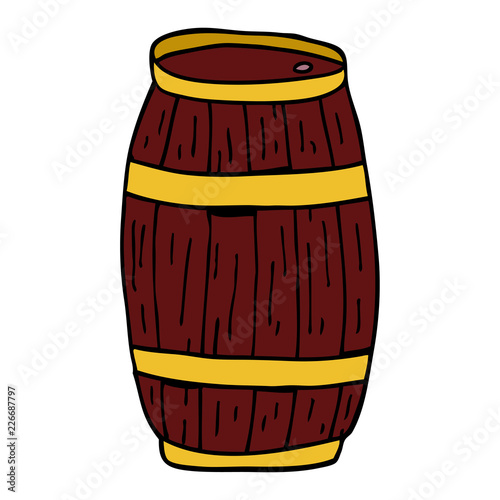 cartoon doodle of a barrel