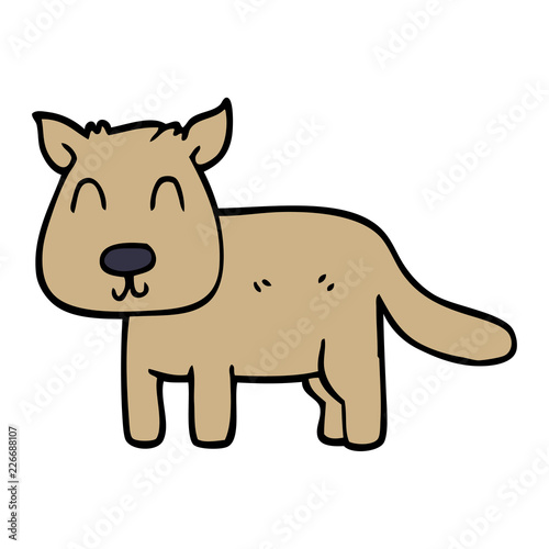 cartoon doodle calm dog