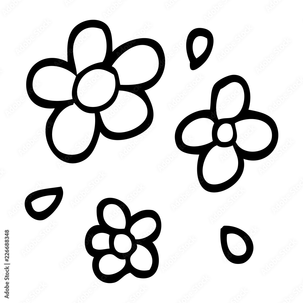 line drawing cartoon decorative flowers line drawing cartoon decorative flowers
