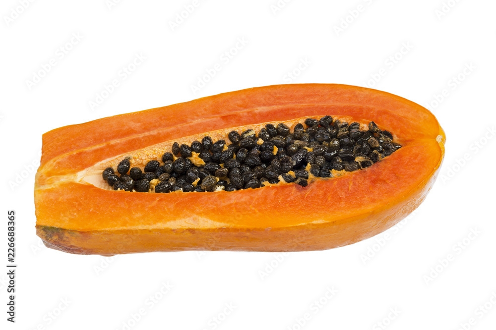 Slices of papaya isolated Slices of papaya isolated