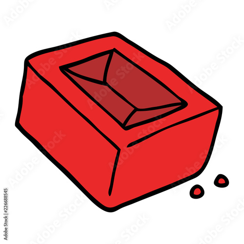 cartoon doodle of a red brick