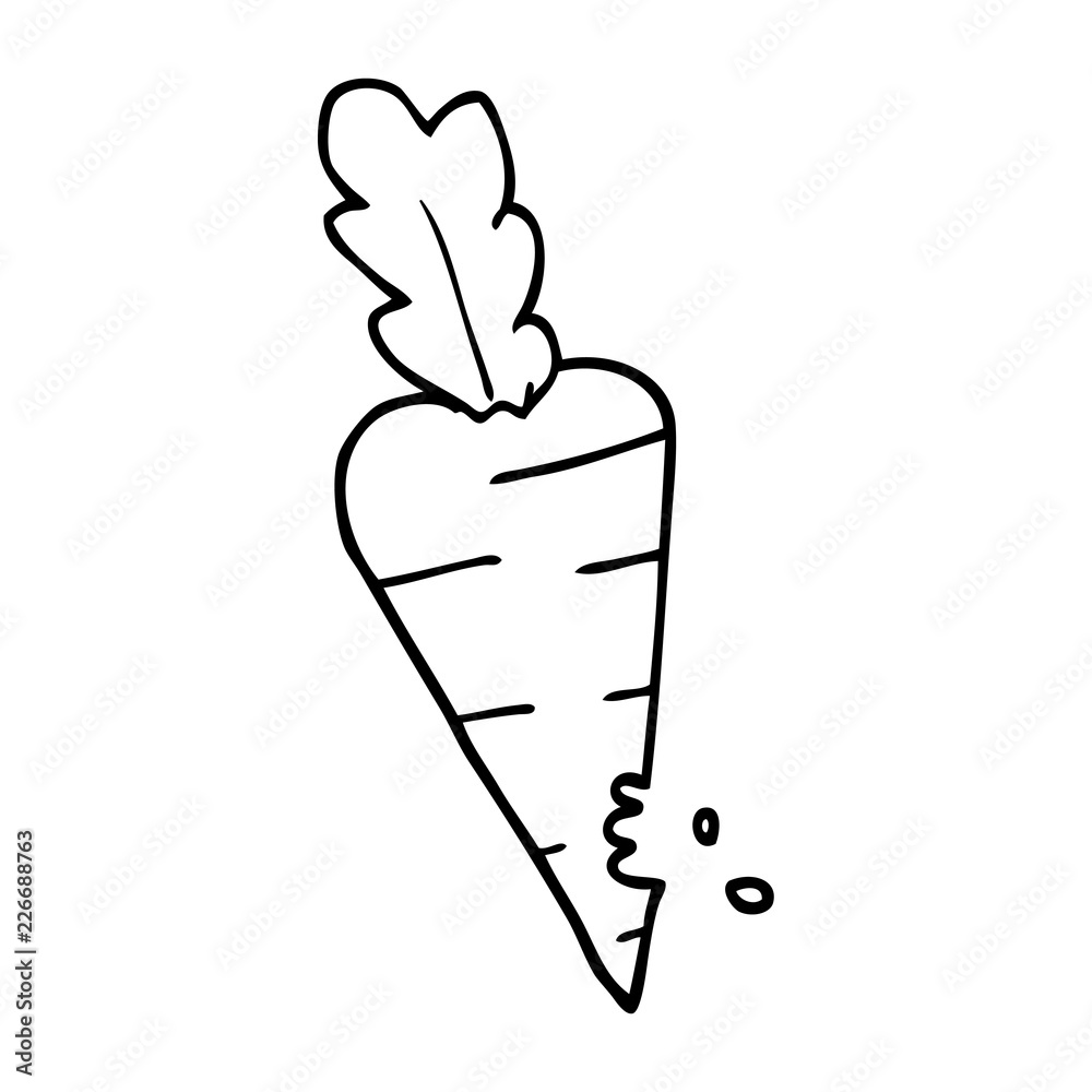 line drawing cartoon carrot with bite marks line drawing cartoon carrot with bite marks