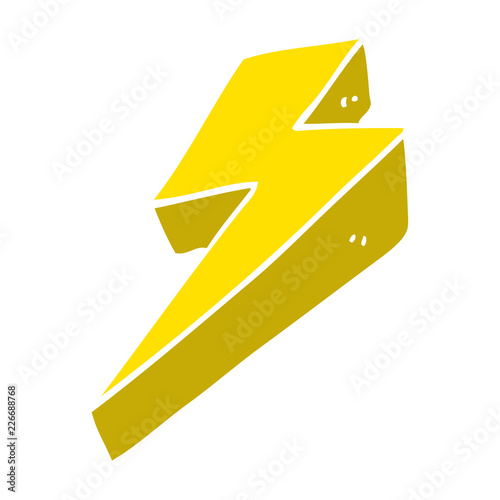 cartoon doodle thunder bolts