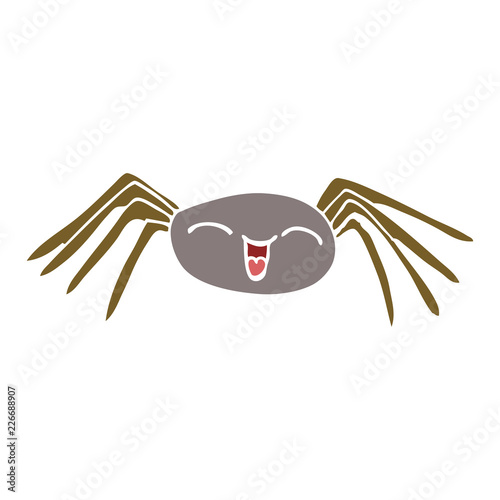 happy cartoon doodle spider
