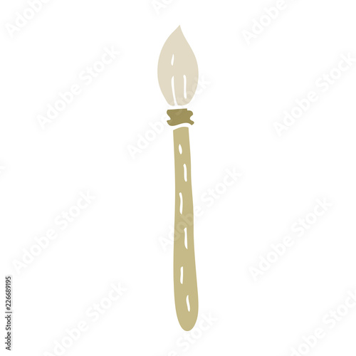 flat color style cartoon paintbrush