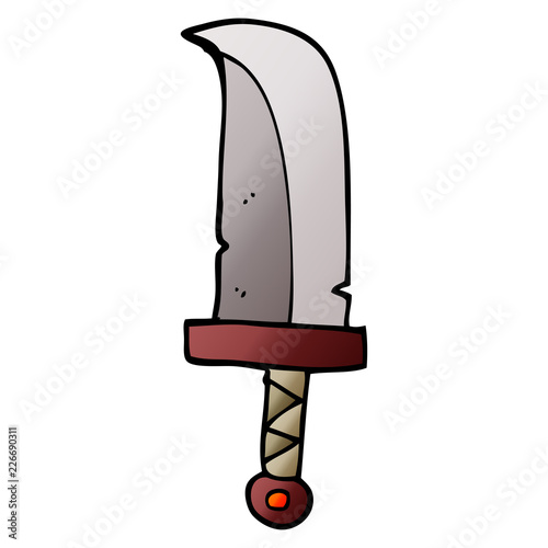 cartoon doodle dagger