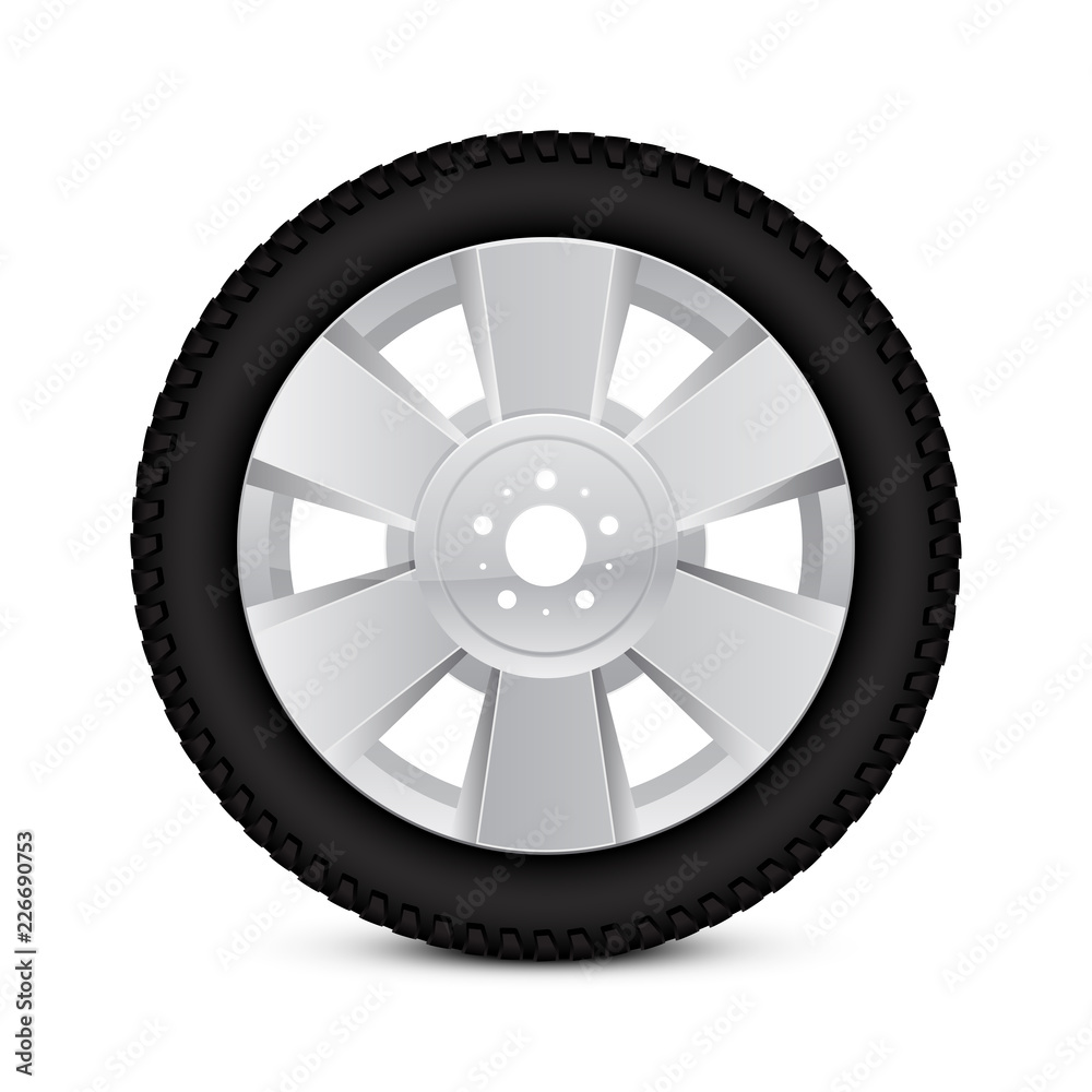 Obraz premium Alloy wheel with tyre