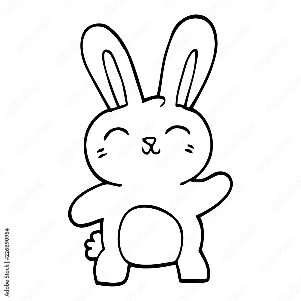 line drawing cartoon cute bunny line drawing cartoon cute bunny
