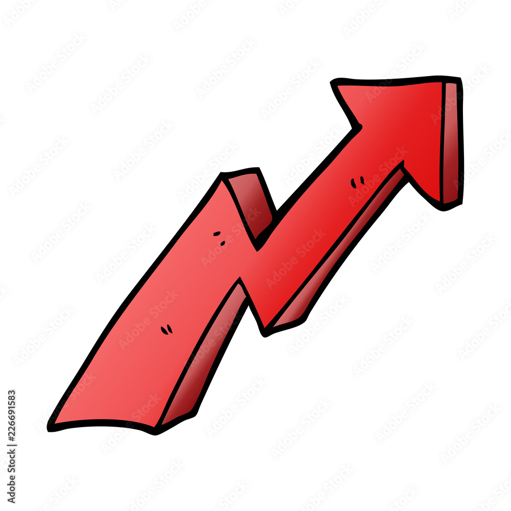 cartoon doodle business growth arrow cartoon doodle business growth arrow