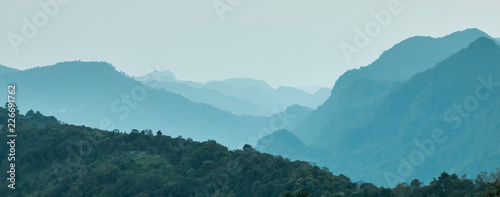 Beautiful sunrise  on  mountain at Doi Ang Khang mountain   Chiangmai  Thailand