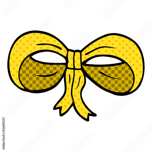 cartoon doodle tied bow