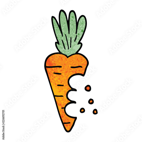 cartoon doodle carrot with bite marks