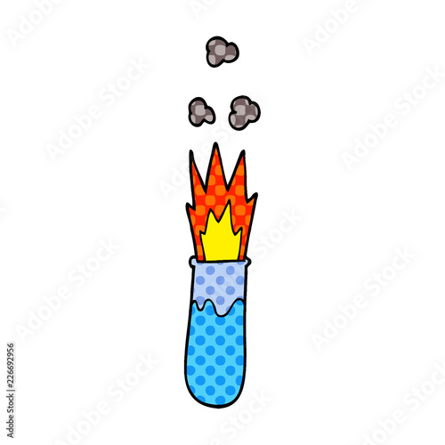 cartoon doodle chemical reaction