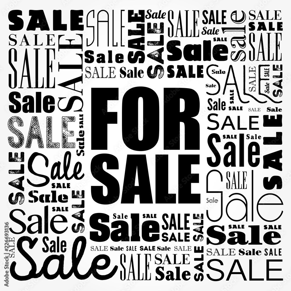 Obraz premium FOR SALE word cloud collage, business concept background