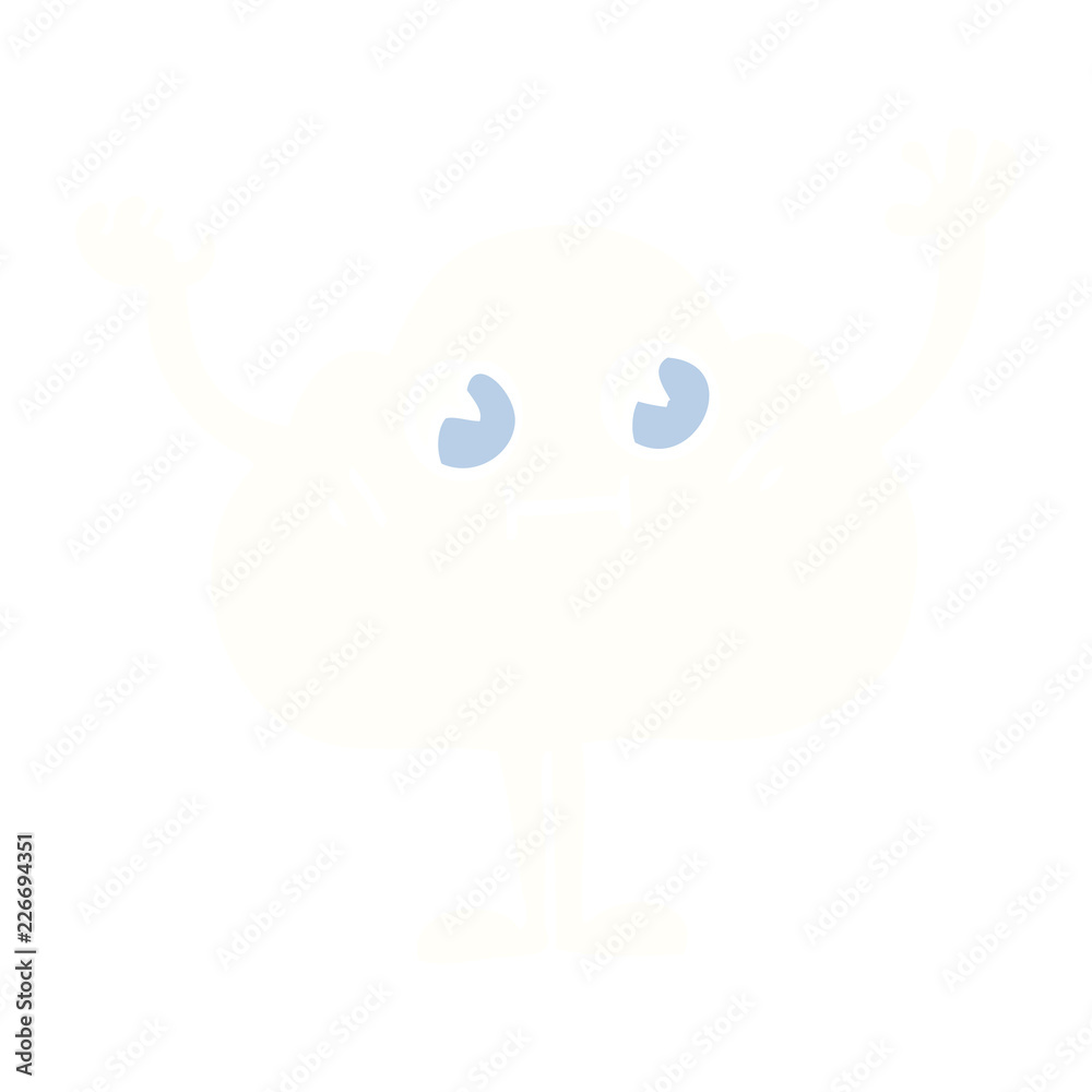 Fototapeta premium happy cartoon doodle cloud