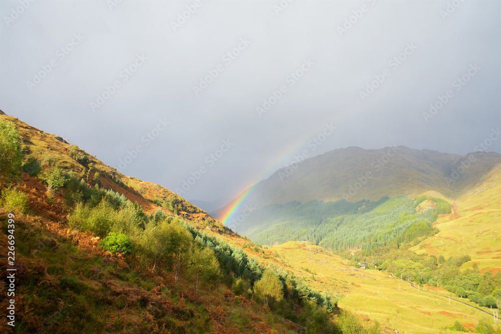 Rainbow in Scottish Highlands