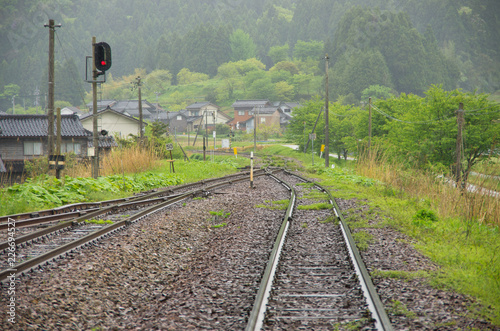 Country Railway2 /田舎の線路道。まっすぐ。