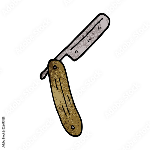cartoon doodle old style razor