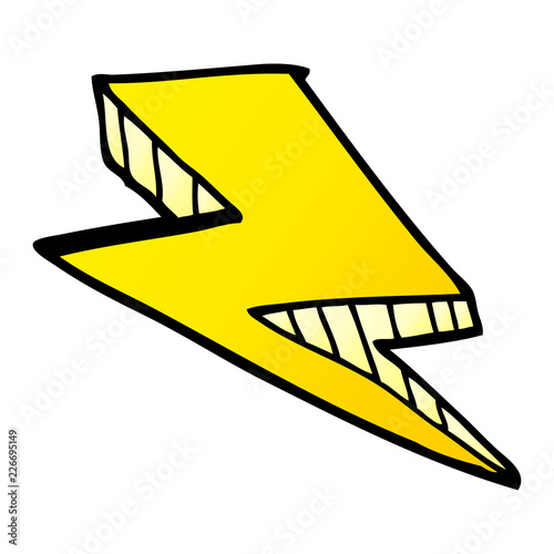 cartoon doodle lightening bolt