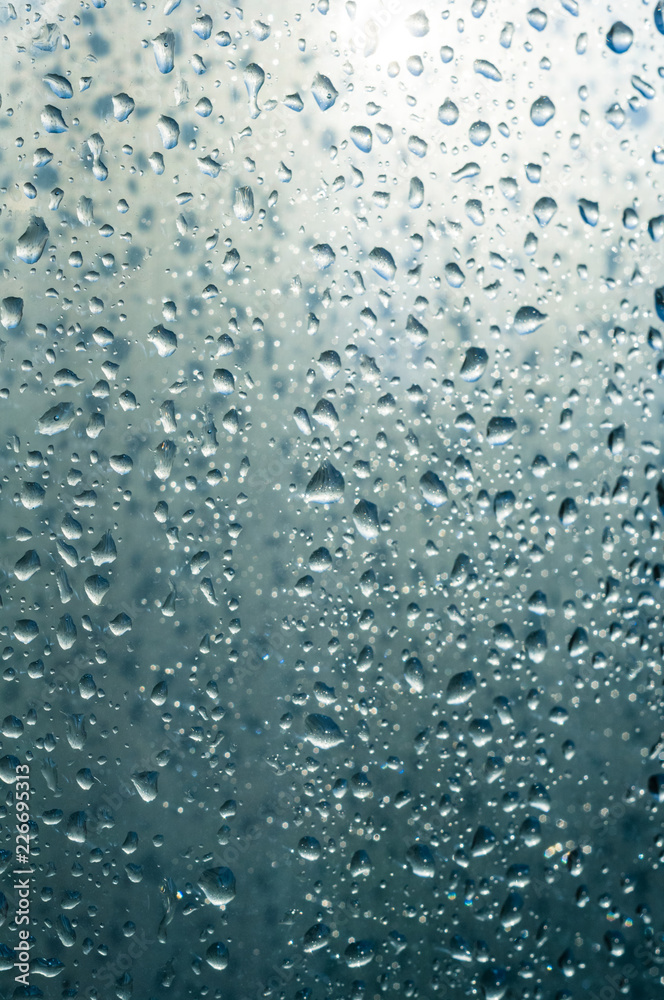 background of raindrops on window glass, close up background of raindrops on window glass, close up