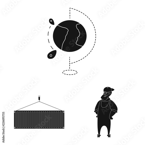 Isolated object of goods and cargo icon. Collection of goods and warehouse stock vector illustration.