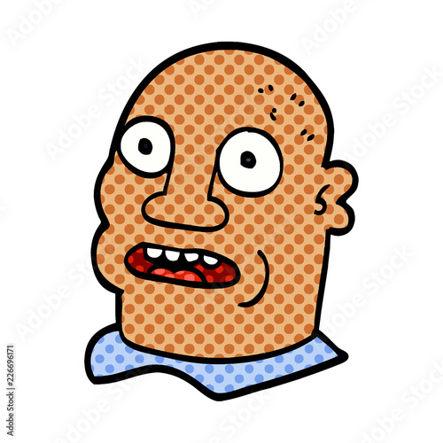 cartoon doodle of a head of a man