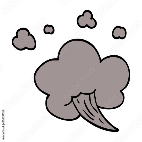 cartoon doodle whooshing cloud