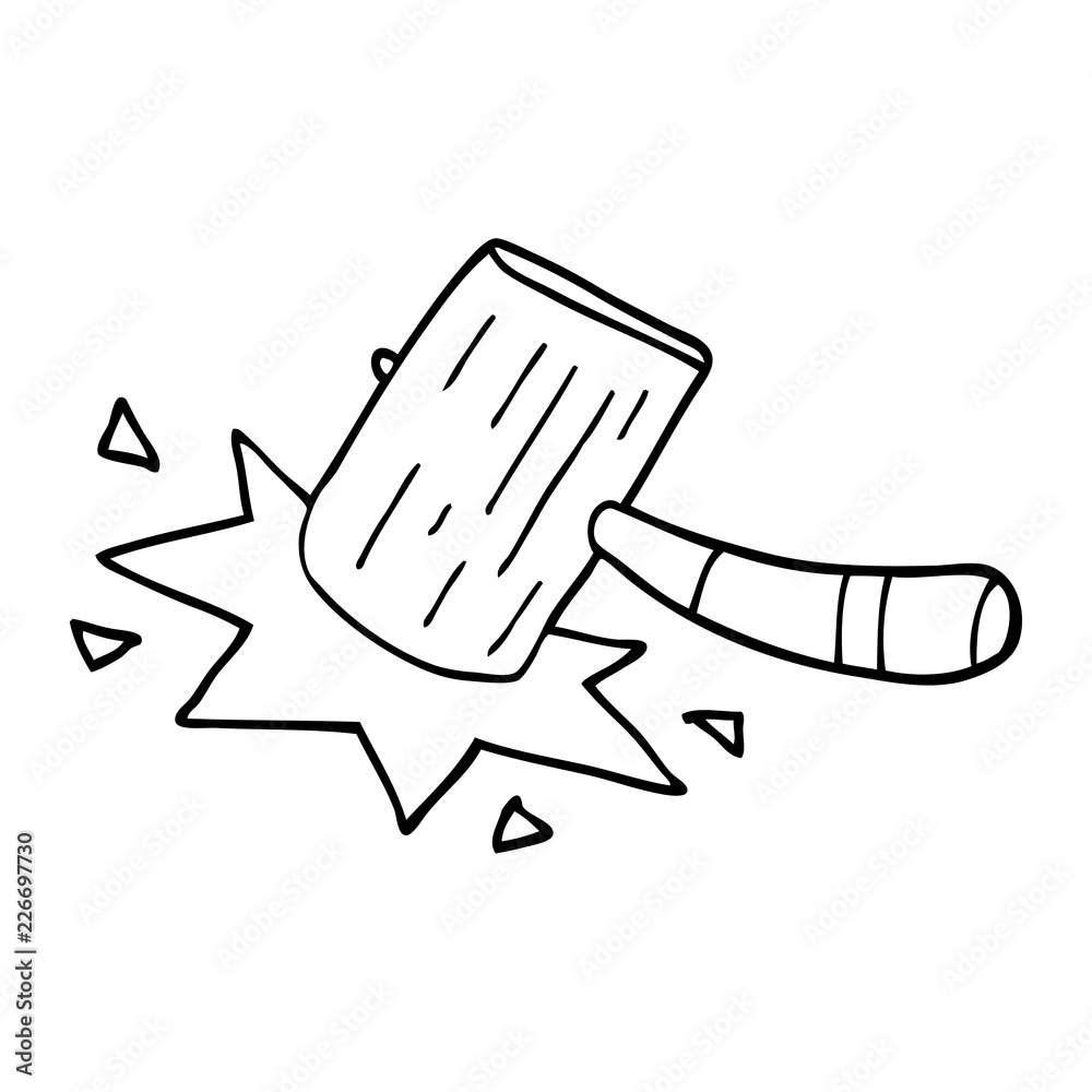 line drawing cartoon mallet line drawing cartoon mallet