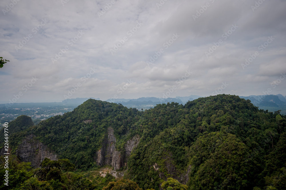 View on mountain top of Krabi
