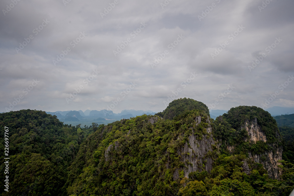 View on mountain top of Krabi