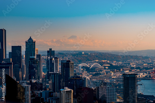 Seattle Cityscape ,View of downtown Seattle skyline in Seattle Washington, USA