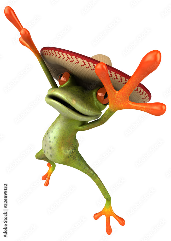 Fototapeta premium Fun frog - 3D Illustration