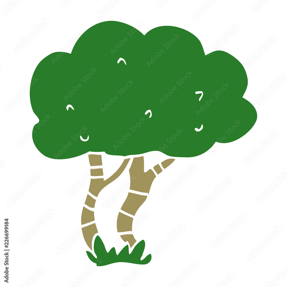 cartoon doodle tree