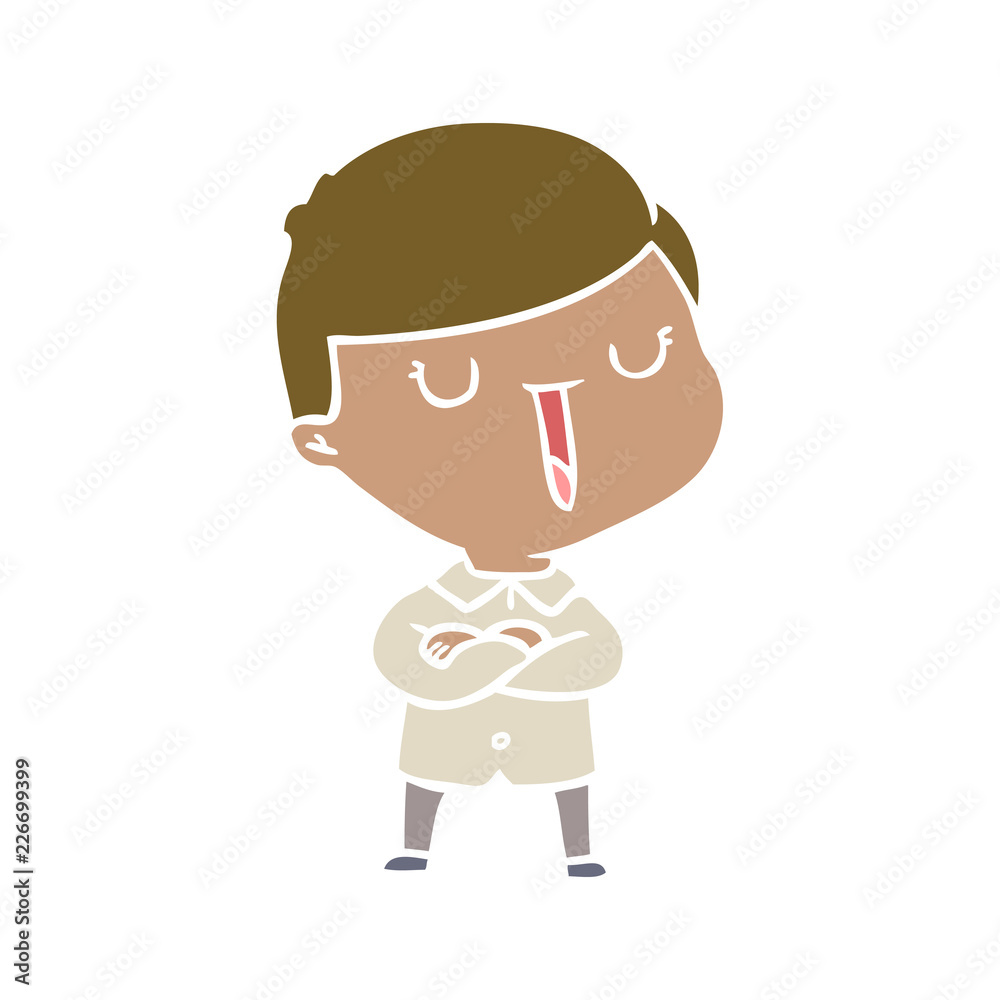 flat color style cartoon happy boy flat color style cartoon happy boy